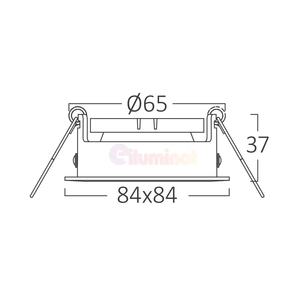 Spot Incastrat Patrat Negru Dulie MR16 L84xH37mm led ceiling light
