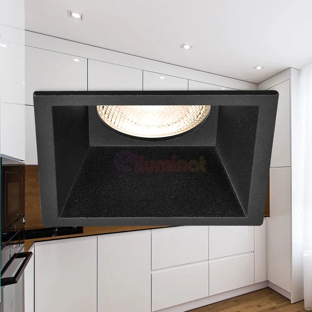 Spot Incastrat Patrat Negru Dulie MR16 L86xH40mm led ceiling light