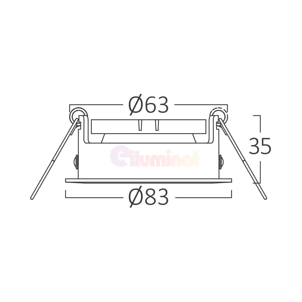 Spot Incastrat Rotund Alb Dulie MR16 Ø83x35mm led ceiling light