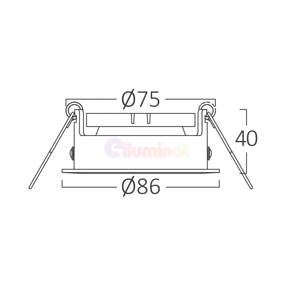 Spot Incastrat Rotund Alb Dulie MR16 Ø86x40mm led ceiling light