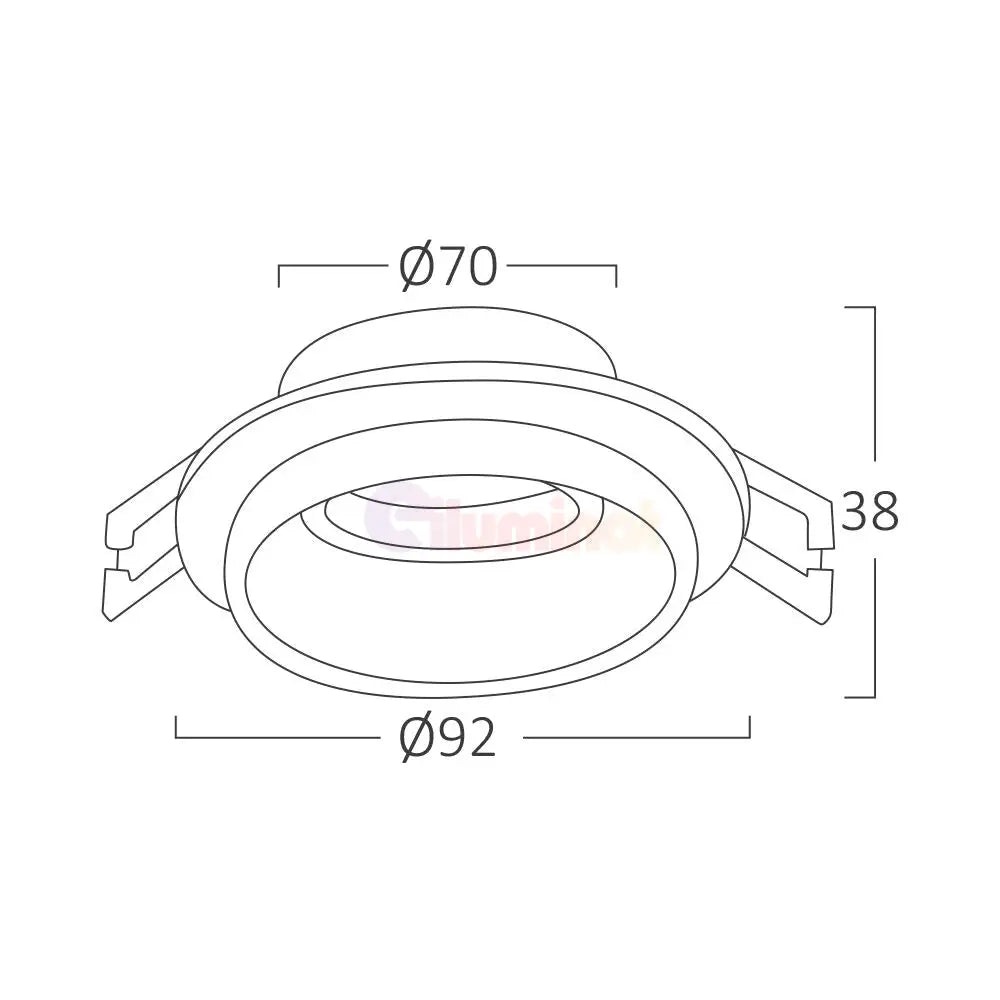 Spot Incastrat Rotund Alb Dulie GU10 Ø92x38mm led ceiling light