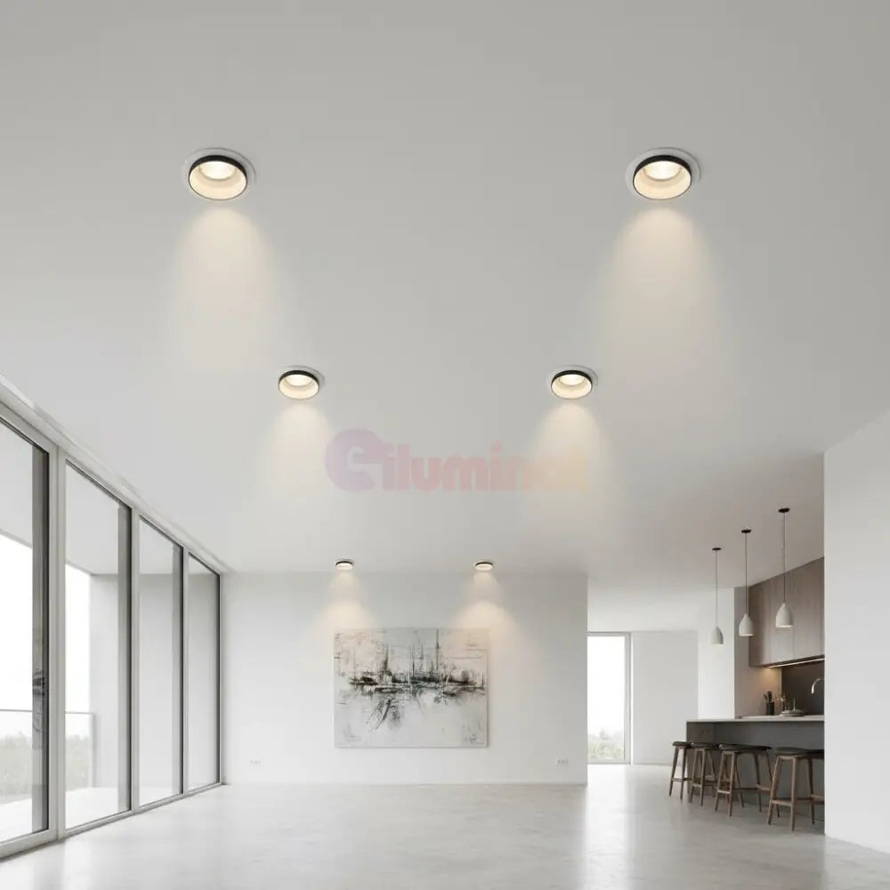 Spot Incastrat Rotund Alb & Negru Dulie GU10 Ø92x38mm led ceiling light