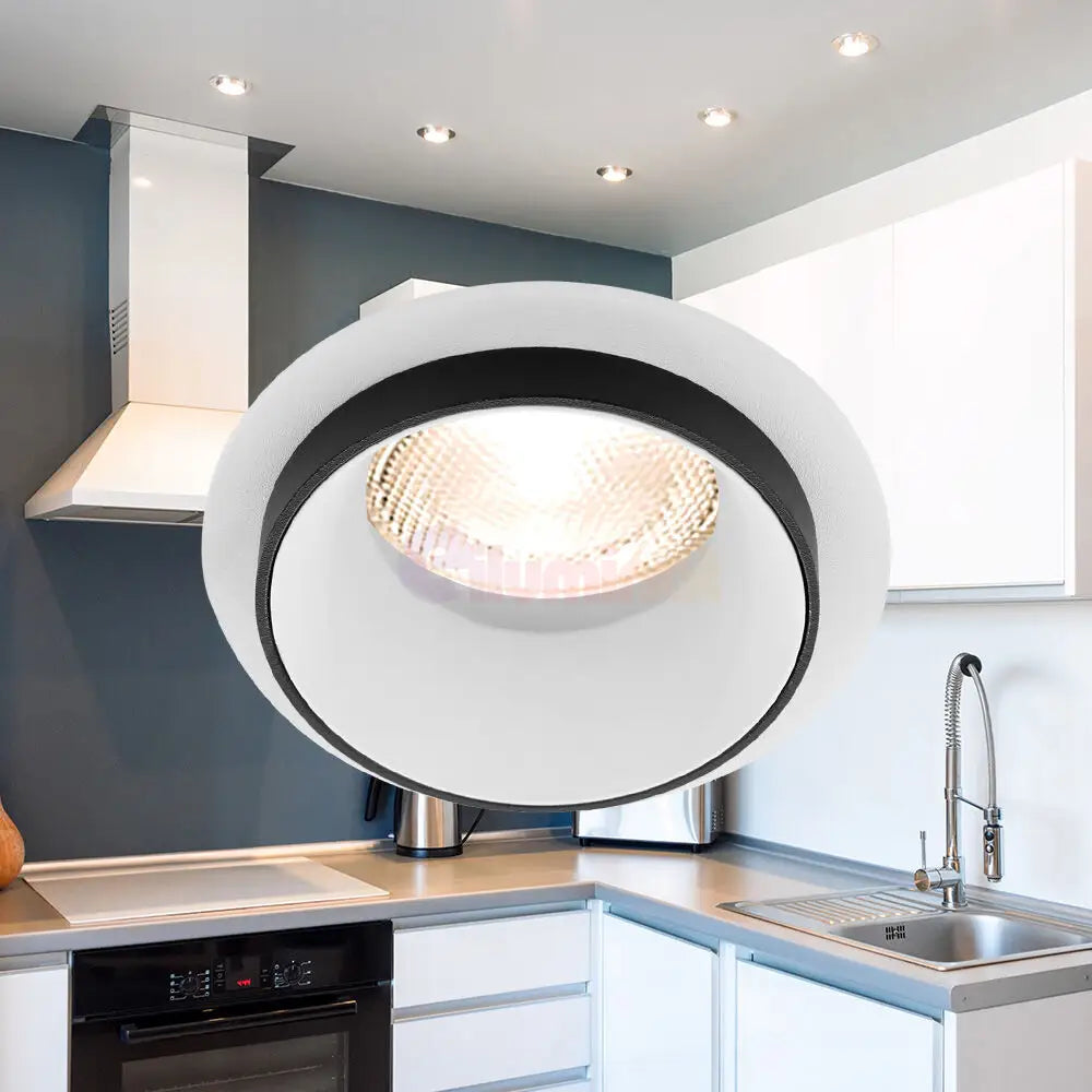 Spot Incastrat Rotund Alb & Negru Dulie GU10 Ø92x38mm led ceiling light