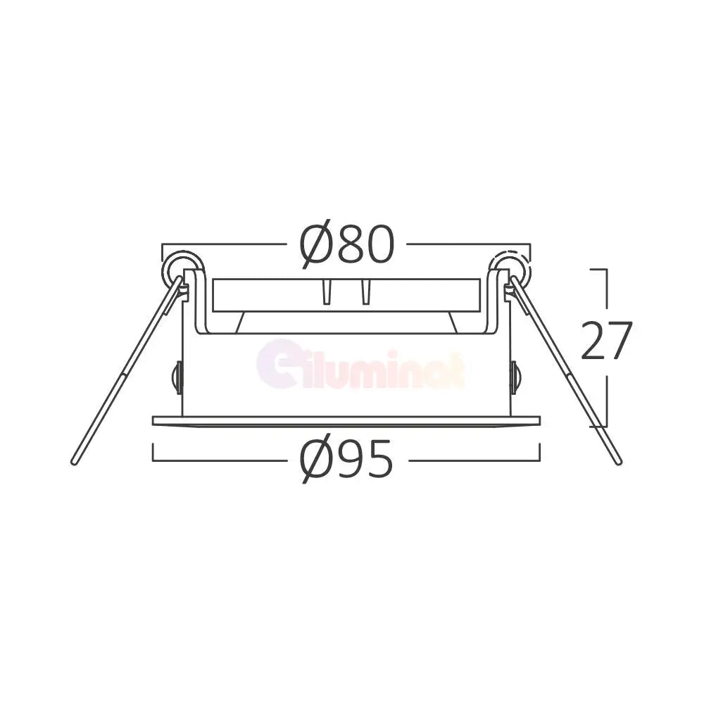 Spot Incastrat Rotund Fascicul Reglabil Alb Dulie MR16 Ø95x27mm led ceiling light