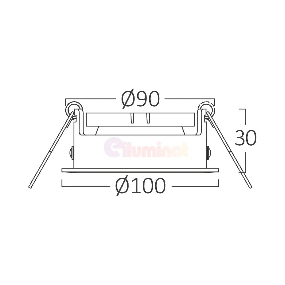 Spot Incastrat Rotund Fascicul Reglabil Alb & Negru Dulie GU10 Ø100x30mm led ceiling light