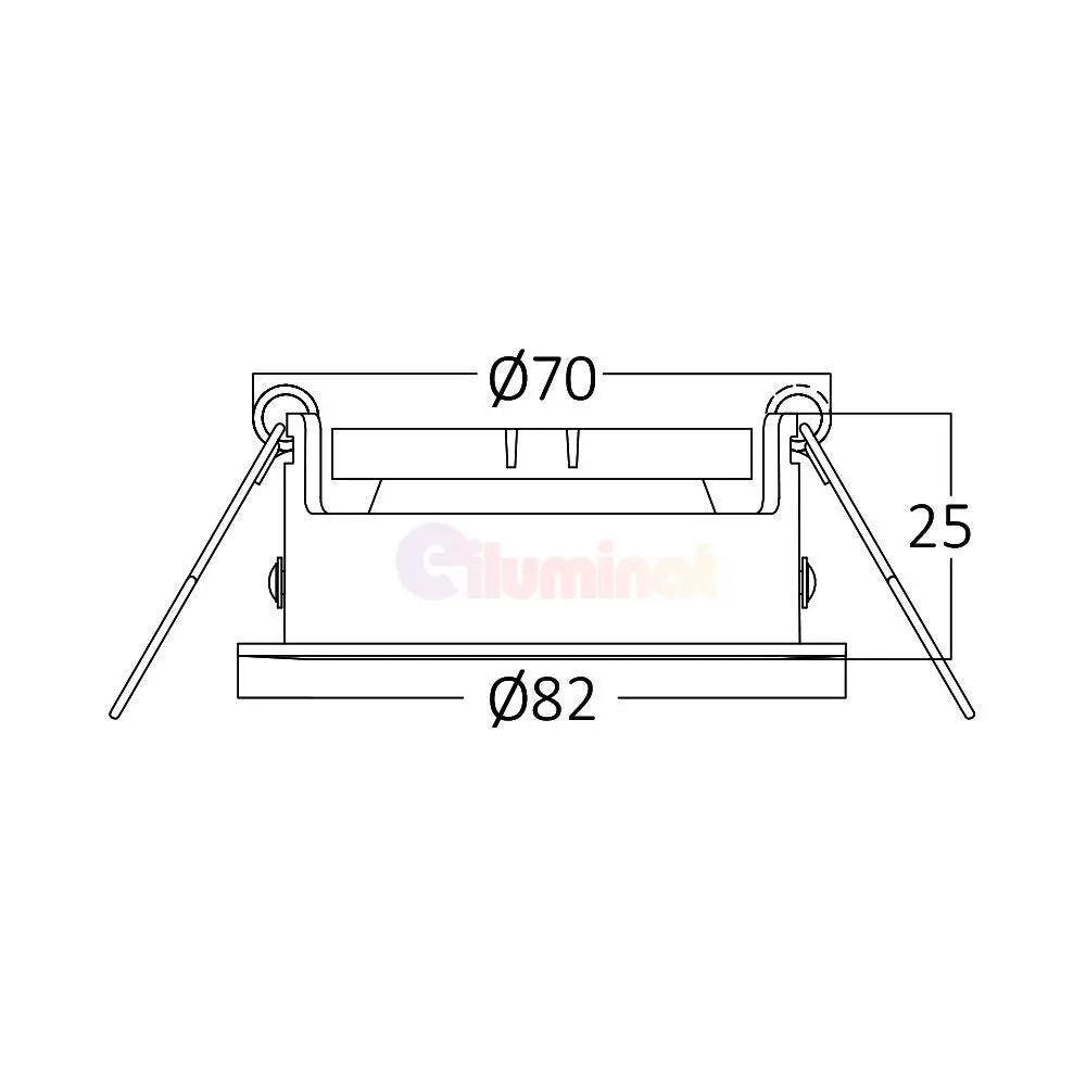 Spot Incastrat Rotund Fascicul Reglabil Argintiu Dulie MR16 Ø82x25mm led ceiling light