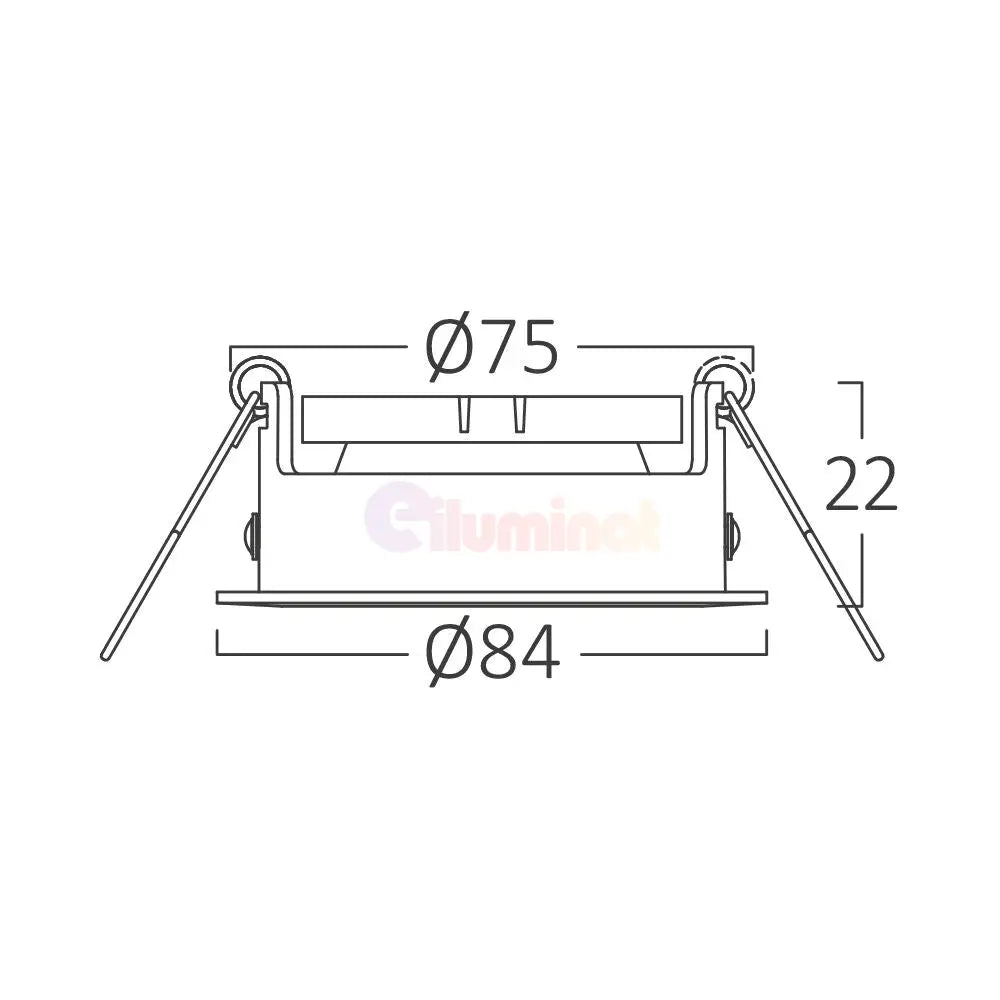 Spot Incastrat Rotund Fascicul Reglabil Argintiu Dulie MR16 Ø84x22mm led ceiling light