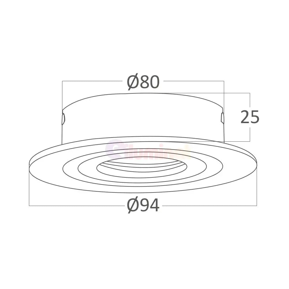 Spot Incastrat Rotund Fascicul Reglabil Argintiu Dulie MR16 Ø94x25mm led ceiling light