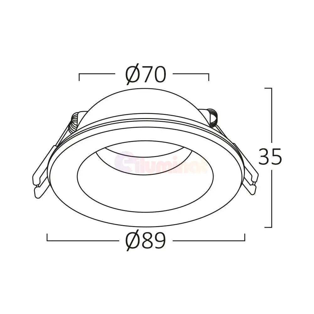 Spot Incastrat Rotund IP54 Negru Dulie MR16 Ø83x38mm led ceiling light
