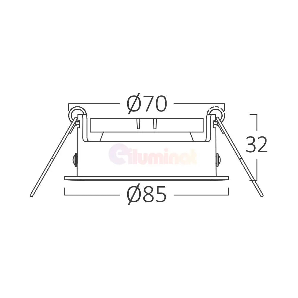 Spot Incastrat Rotund Negru & Auriu Dulie GU10 Ø85x32mm led ceiling light