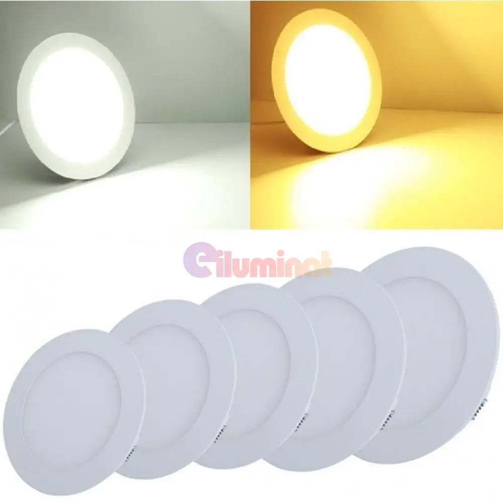 Spot Led 12W Slim Rotund Alb / 168Mm Incastrabil Spot Light