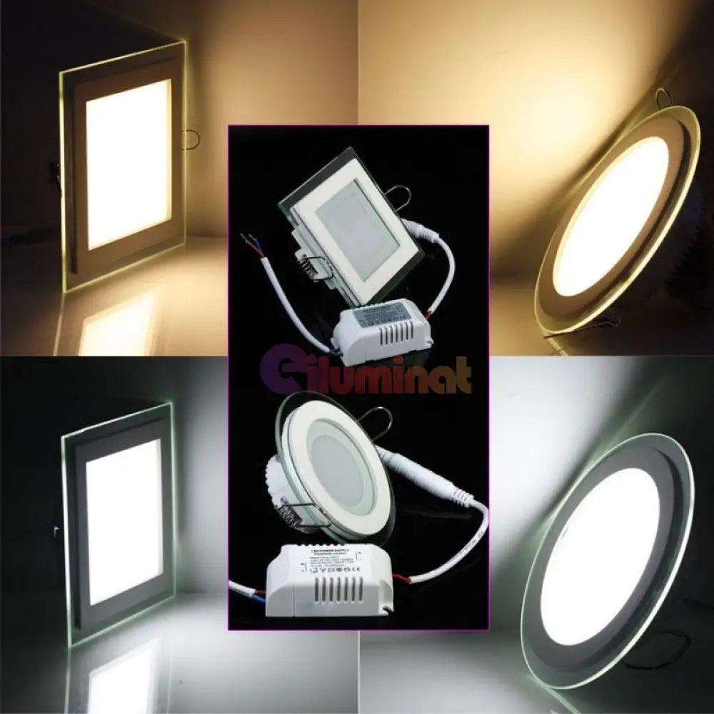 Spot Led 15W Rotund Mat Rama Sticla / ⌀200Mm Incastrabil Led Spot Light