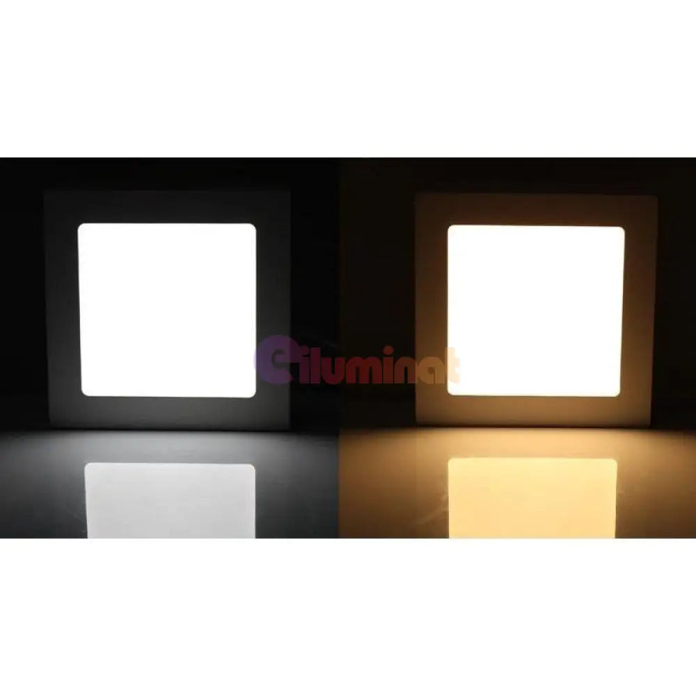 Spot Led 18W Patrat Alb / 205X205Mm Aplicat Led Spot Light