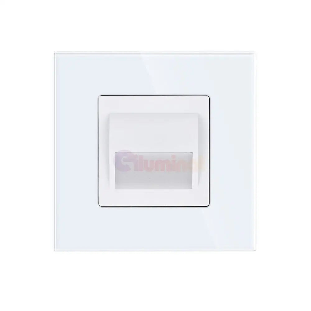 Spot LED 1W JAVI Patrat Alb Sticla/ 4000K / 86mm / Incastrabil led spot light