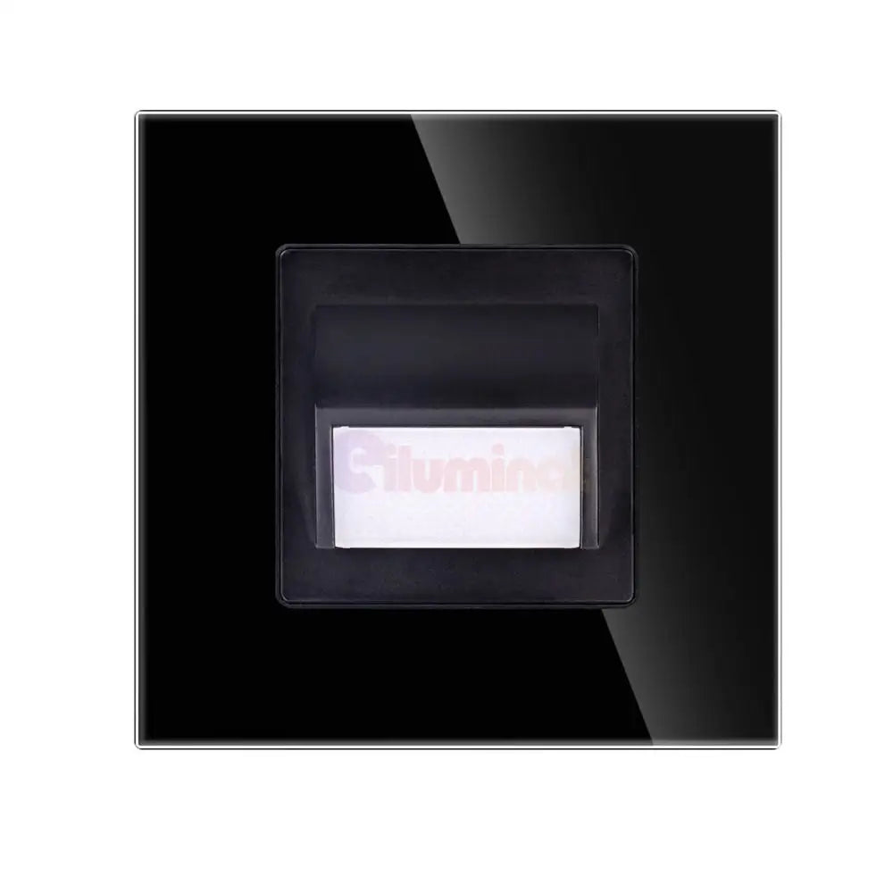 Spot LED 1W JAVI Patrat Black Sticla/ 4000K / 86mm / Incastrabil led spot light