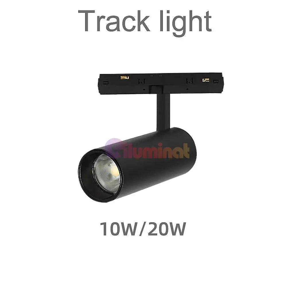 Spot Led 20W Magnetic Cilindru Smart Cct Negru Telecomanda Track Light