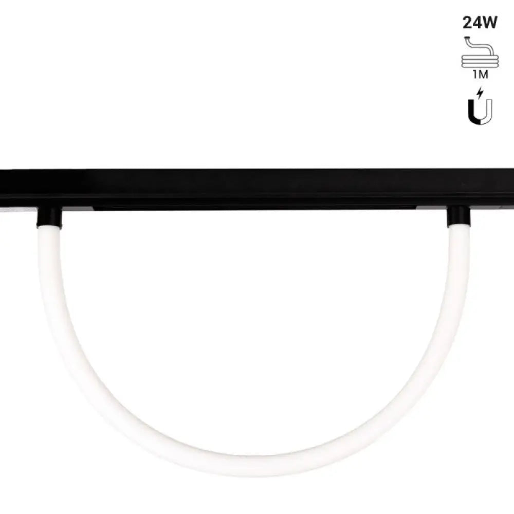 Spot Led 7W 50Cm Magnetic Negru Neon Flexibil Track Light