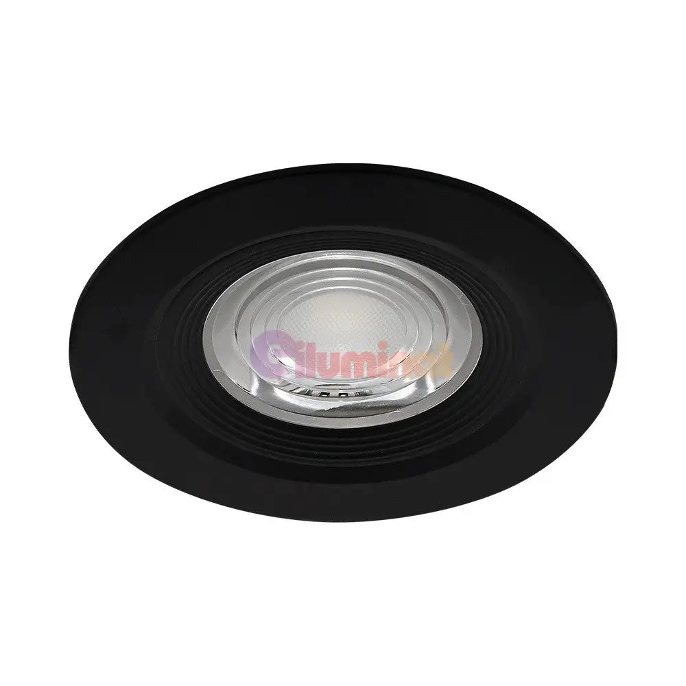 Spot Led 7W Incastrabil Cct Cu 3 Lumini Rotund Negru Pentru Exterior Ip54 Led Spot Light