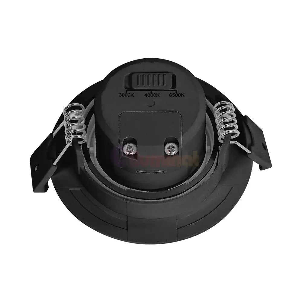 Spot Led 7W Incastrabil Orientabil Negru Cct Cu 3 Lumini Echivalent 60W Led Spot Light