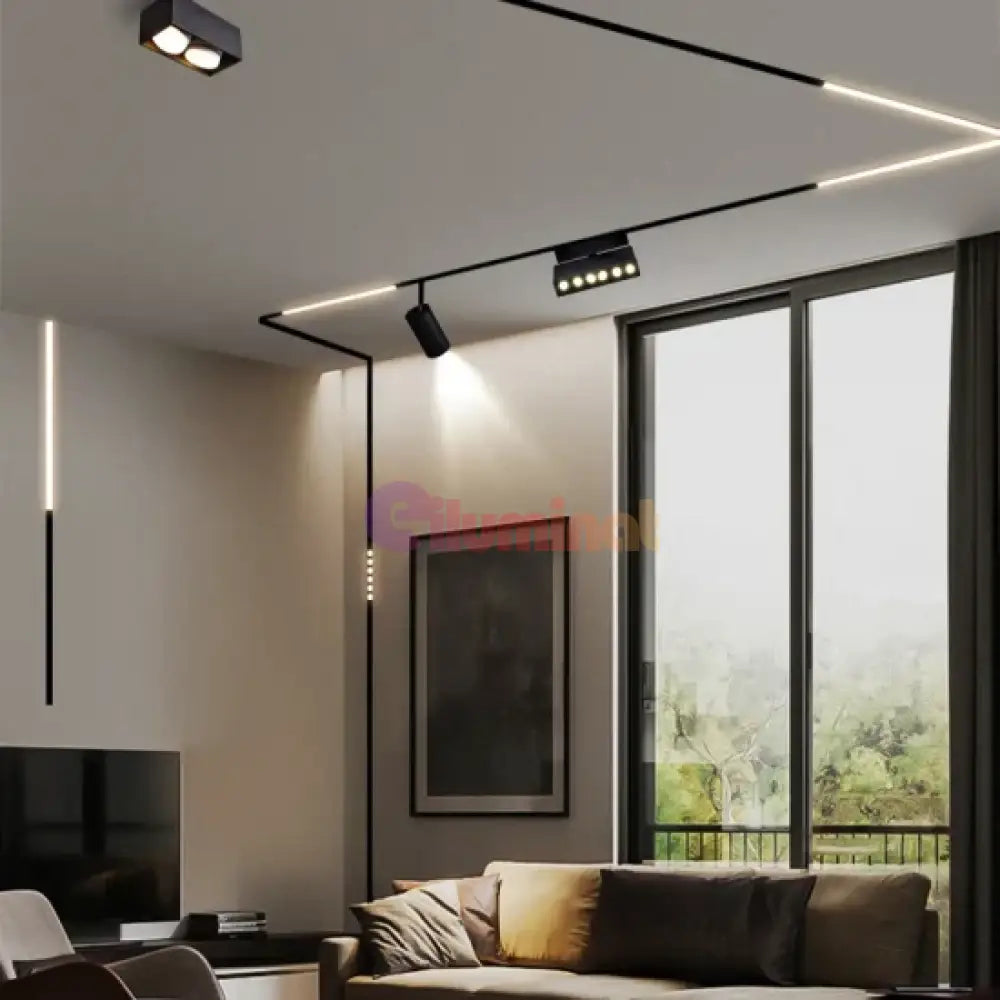 Spot LED 90 Grade 24W 62cm Magnetic CCT Negru Mat MAGNETIC CCT / SPOT MAGNETIC CCT / 24W TRACK LIGHT