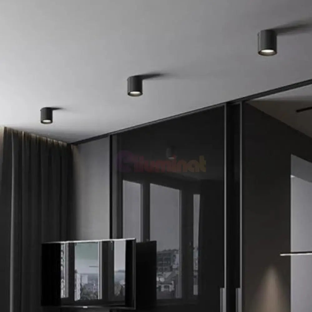 Spot LED Cilindric Aplicat Orientabil Negru 10W Lumina Neutra SPOT LED APLICAT / 10W / NEAGRA led ceiling light