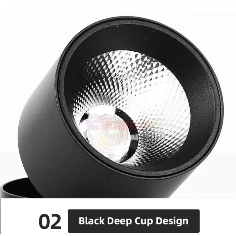Spot LED Cilindric Aplicat Orientabil Negru 10W Lumina Calda SPOT LED APLICAT / 10W / NEAGRA led ceiling light
