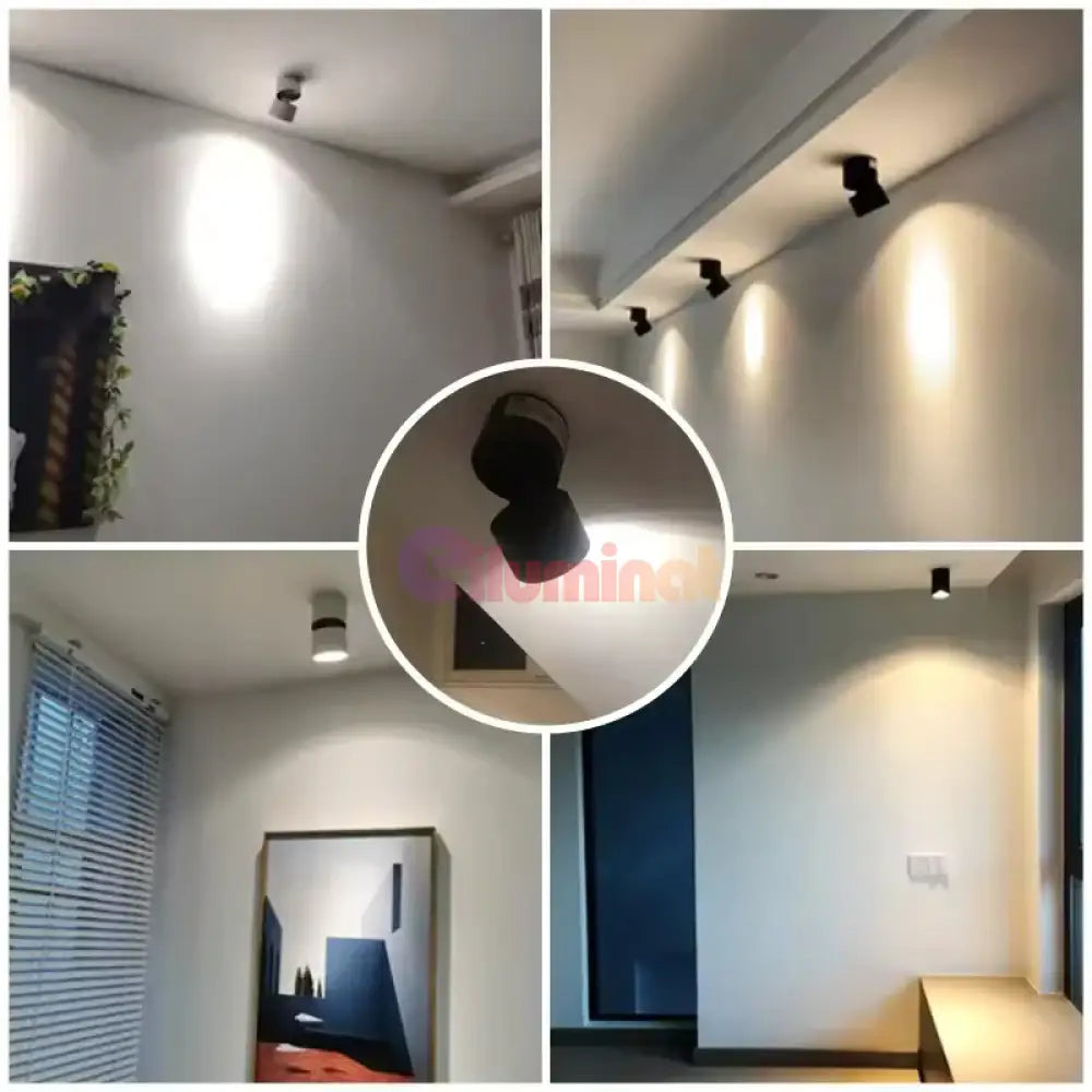 Spot LED Cilindric Aplicat Orientabil Negru 10W Lumina Neutra SPOT LED APLICAT / 10W / NEAGRA led ceiling light