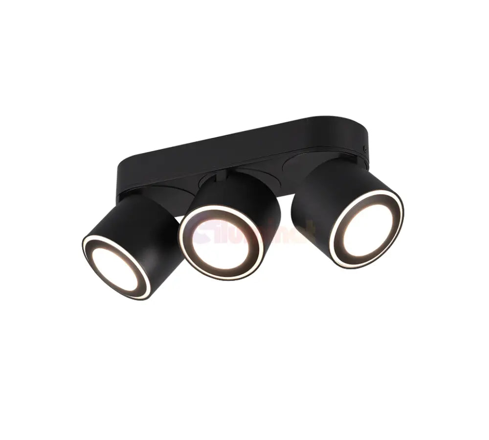 Spot LED Premium Aplicat Orientabil Dreptunghiular 3x450lm Negru 3 Moduri de Iluminare led ceiling light