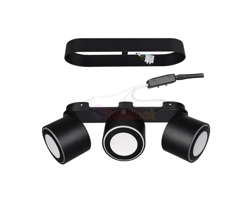 Spot LED Premium Aplicat Orientabil Dreptunghiular 3x450lm Negru 3 Moduri de Iluminare led ceiling light