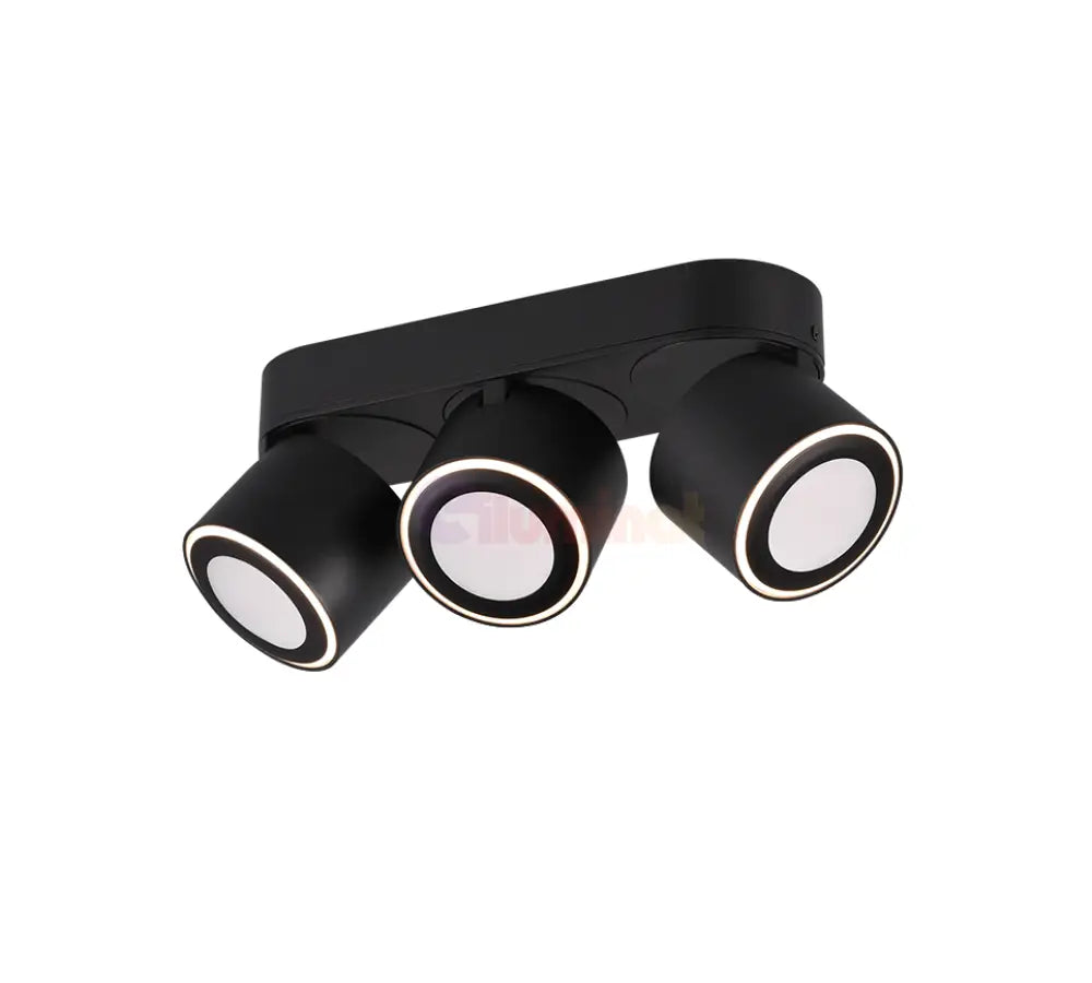Spot LED Premium Aplicat Orientabil Dreptunghiular 3x450lm Negru 3 Moduri de Iluminare led ceiling light
