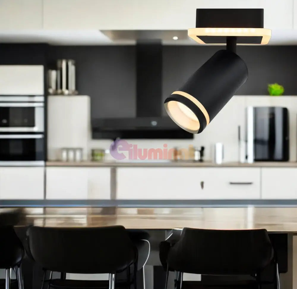 Spot Led Reglabil 1Xgu10 Noir Glow Led Ceiling Light