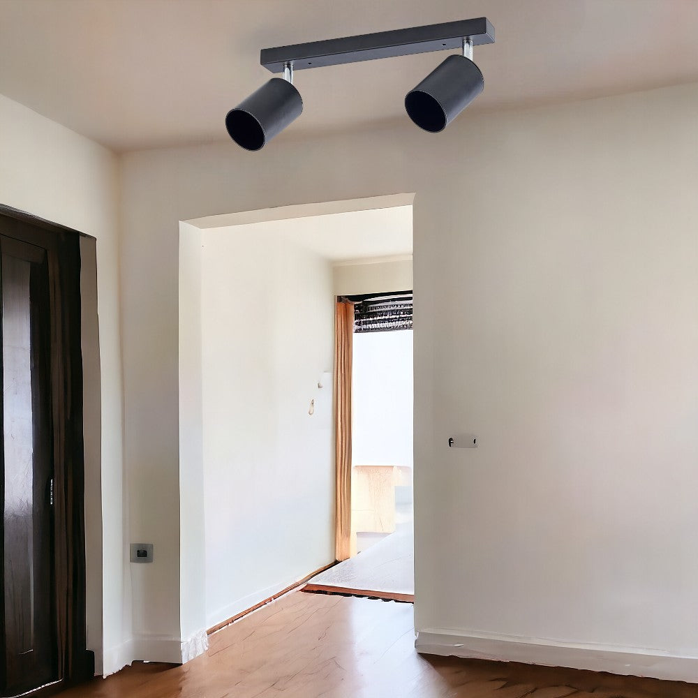 Spot Pe Sina Reglabil Negru 2Xgu10 Led Ceiling Light