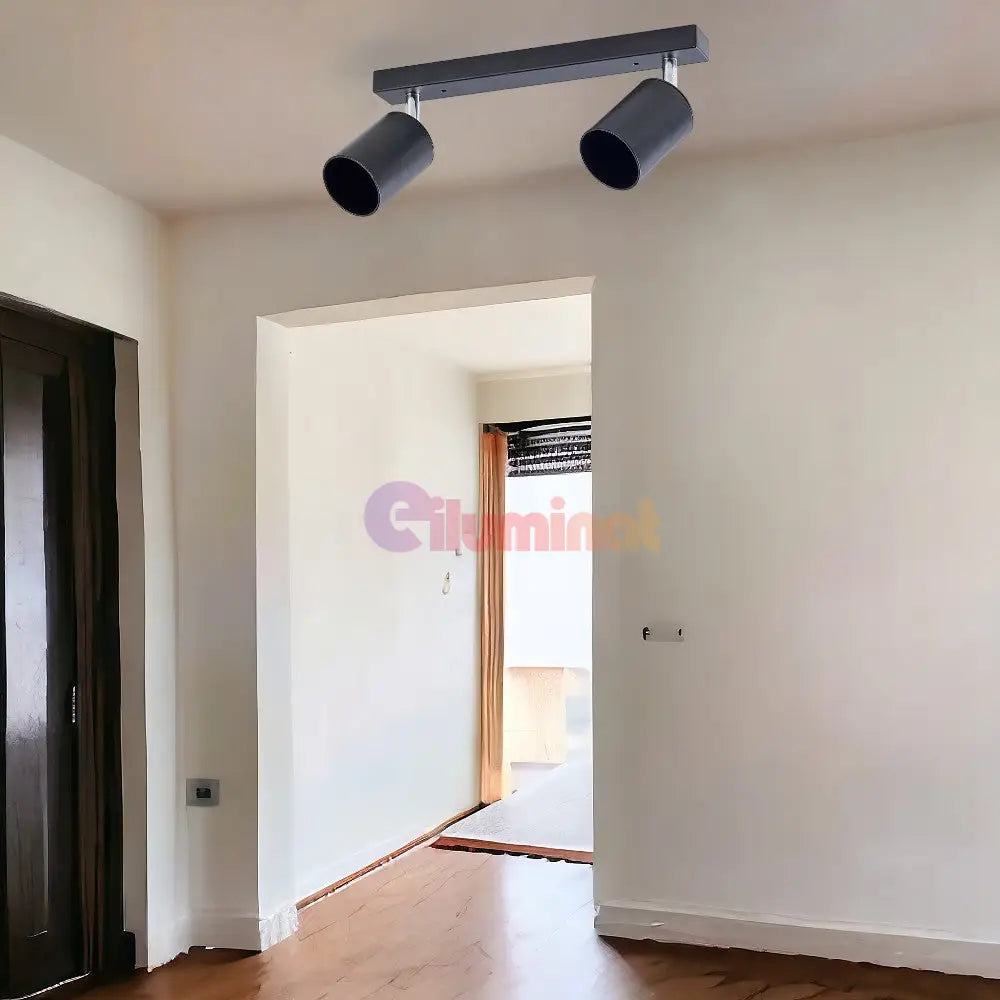 Spot Pe Sina Reglabil Negru 2Xgu10 Led Ceiling Light