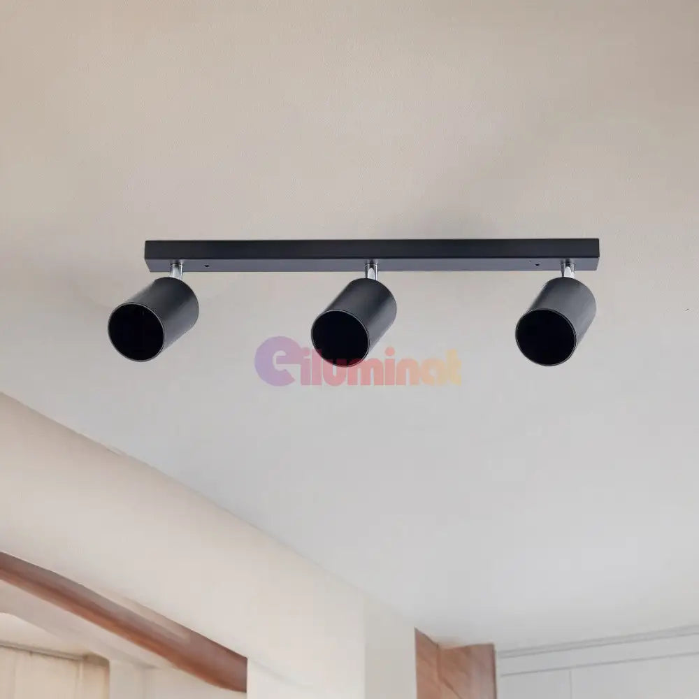 Spot Pe Sina Reglabil Negru 3Xgu10 Led Ceiling Light