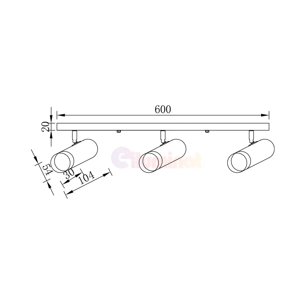 Spot Pe Sina Reglabil Negru + Auriu Exquisite 3Xgu10 Led Ceiling Light