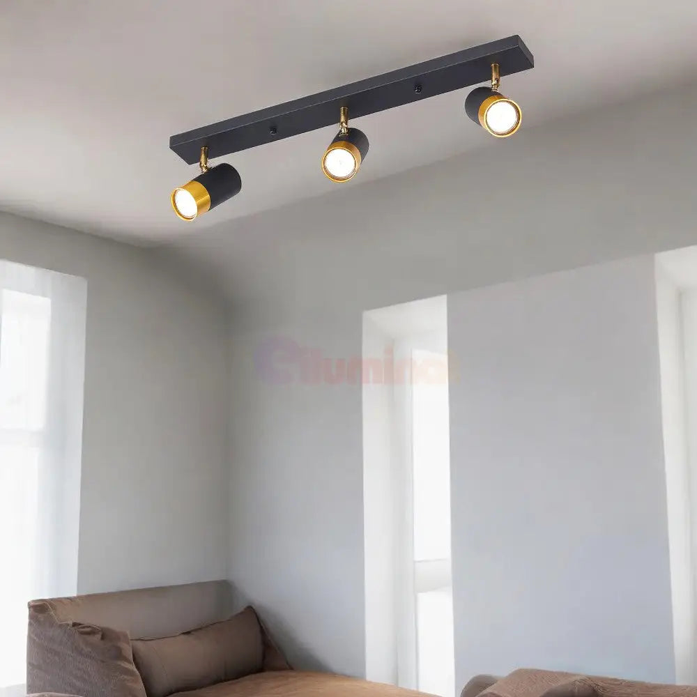 Spot Pe Sina Reglabil Negru + Auriu Exquisite 3Xgu10 Led Ceiling Light