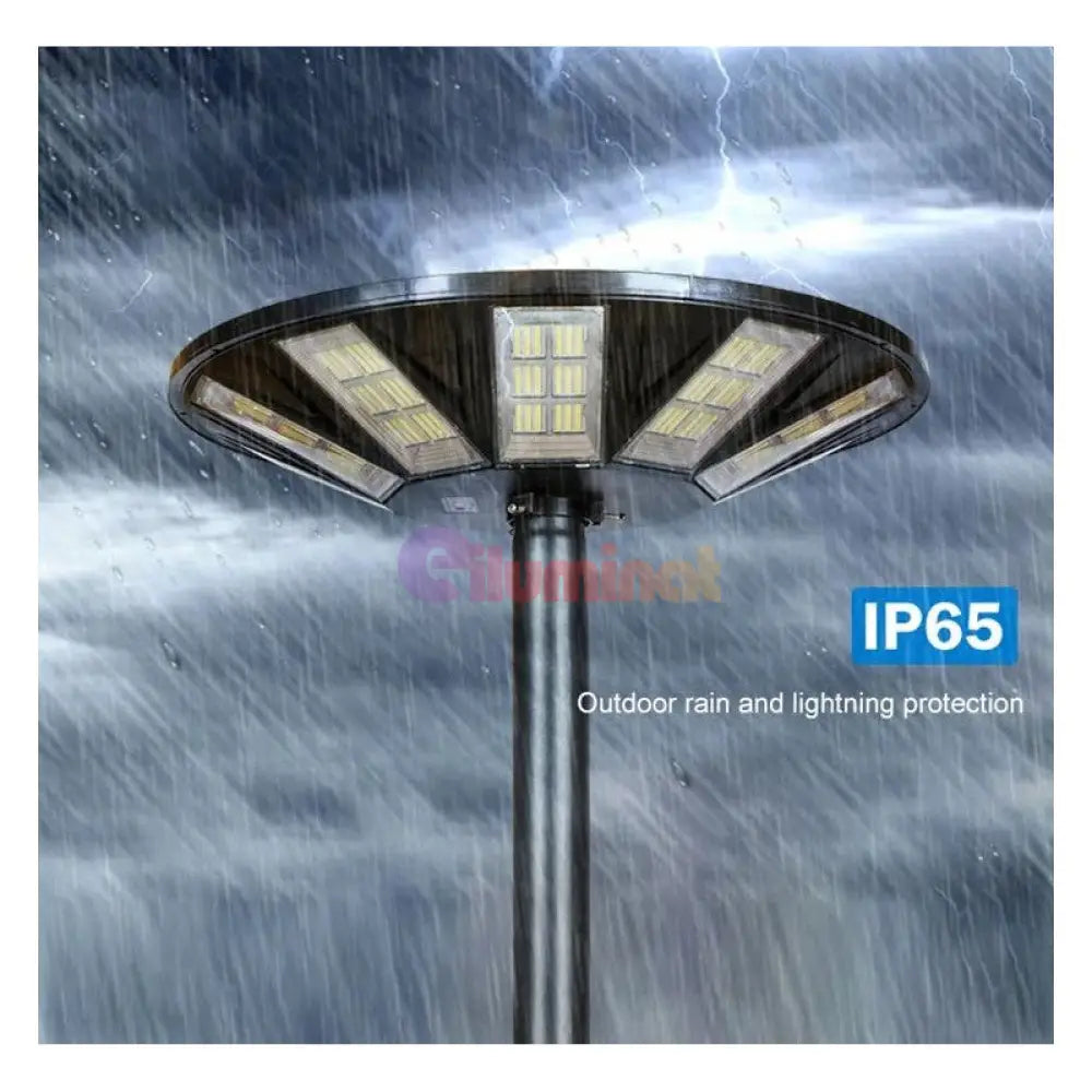 Stalp 2 Metri Echipat Cu Lampa Led 400W Incarcare Solara Si Telecomanda Solar Lamp