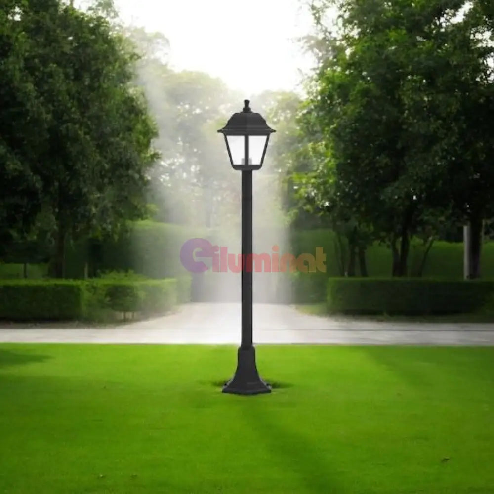 Stalp De Gradina Tip Felinar Negru 1xE27 120CM STALP ORNAMENTAL GARDEN POLE