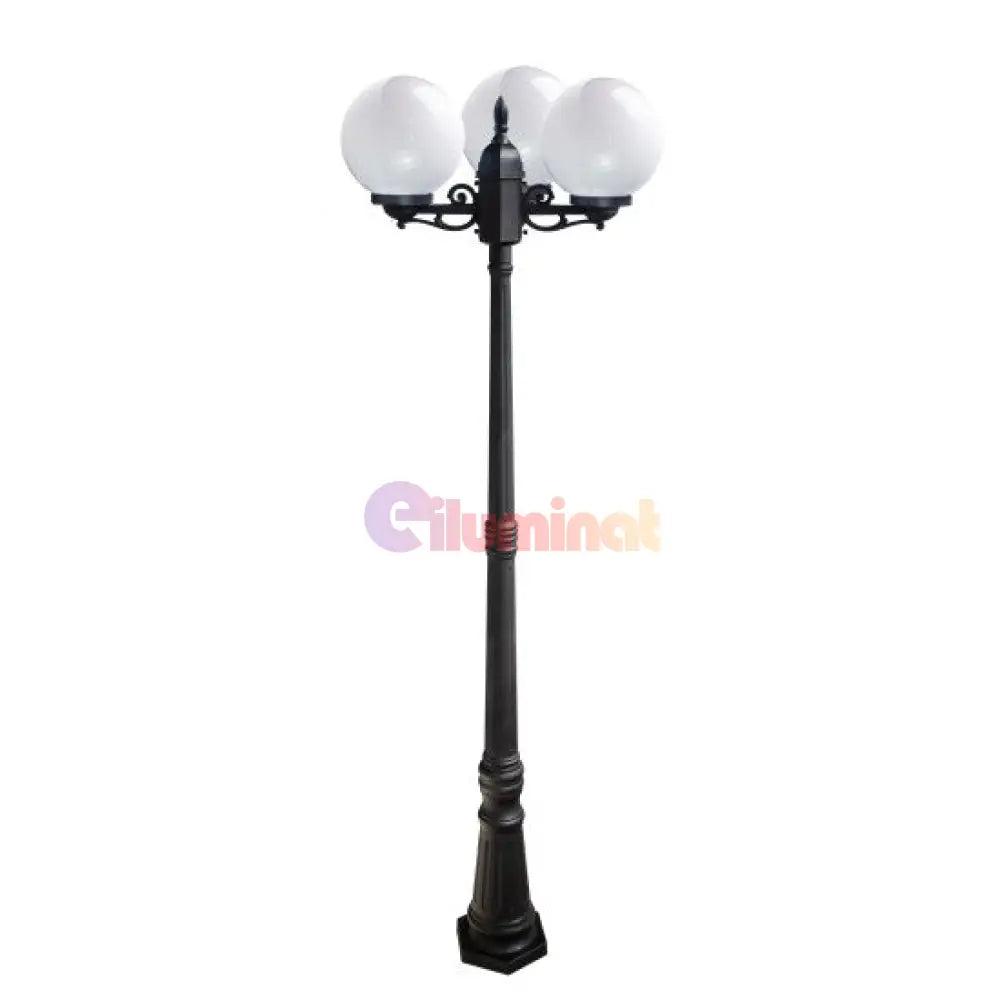Stalp De Gradina Negru 3 Brate 40W 220CM STALP ORNAMENTAL / NEAGRA GARDEN POLE
