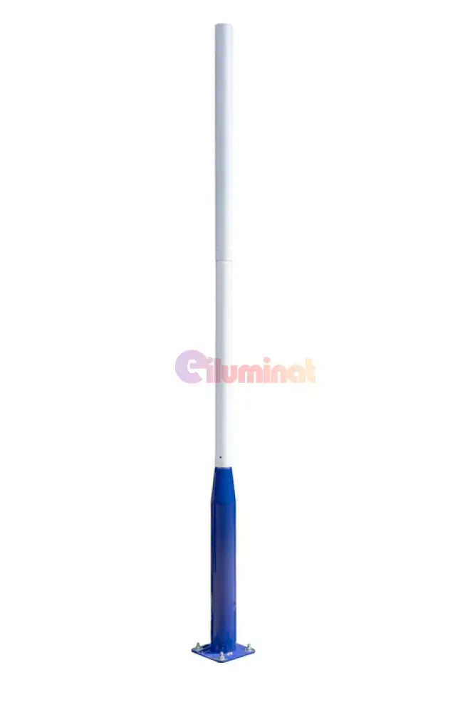 Stalp Metalic Alb/Albastru Modular 4m STALP ORNAMENTAL / Alb/Albastru ornamental pole