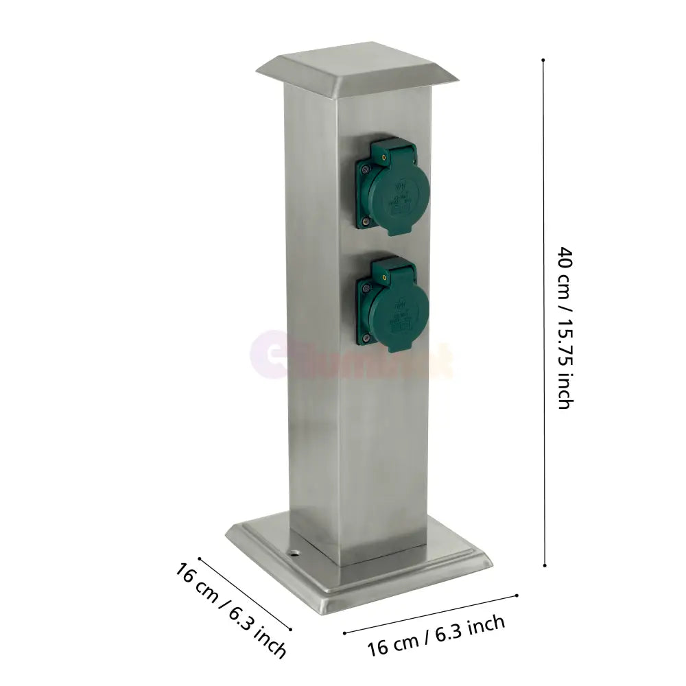 Stalpisor Decorativ cu 2 Prize de Exterior Eglo GARDEN POLE