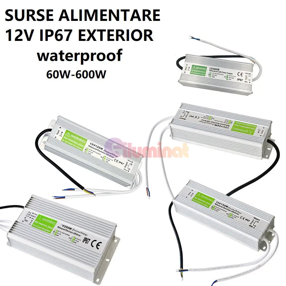 Sursa Alimentare 12V Waterproof Ip67 Power Supply