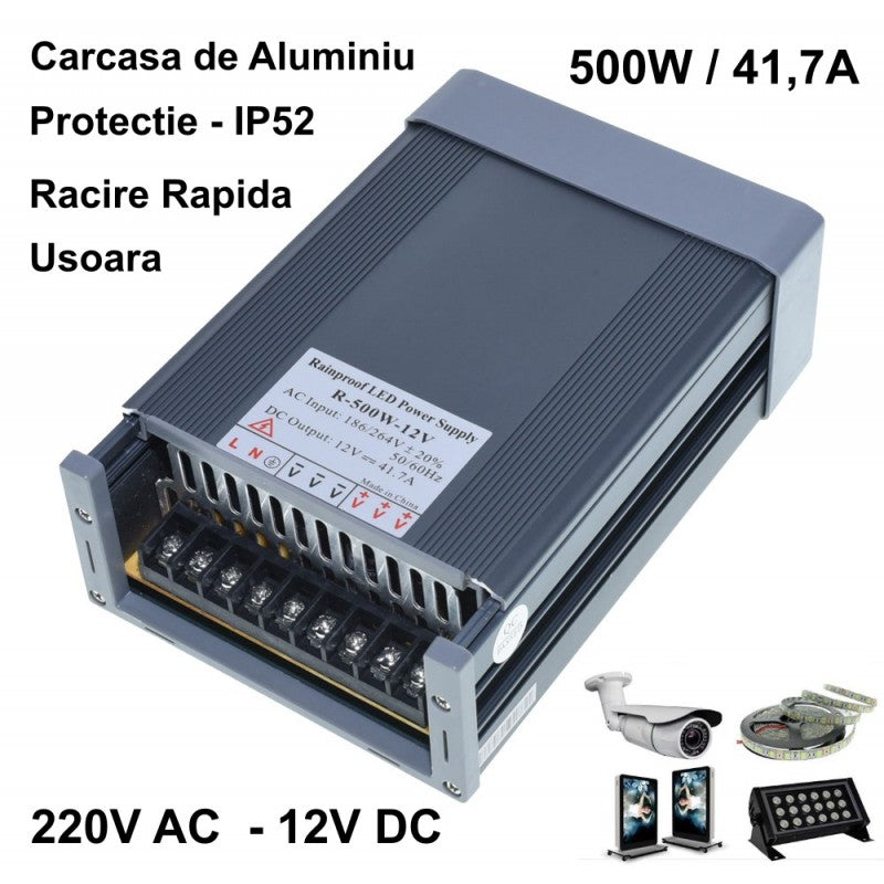 Sursa Alimentare 500W 12V Ip52 Power Supply