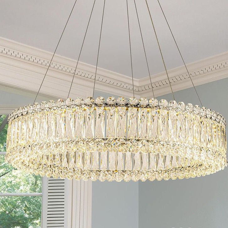 Lustra LED Suspendata ALESSO Cristal Silver Echivalent 400W