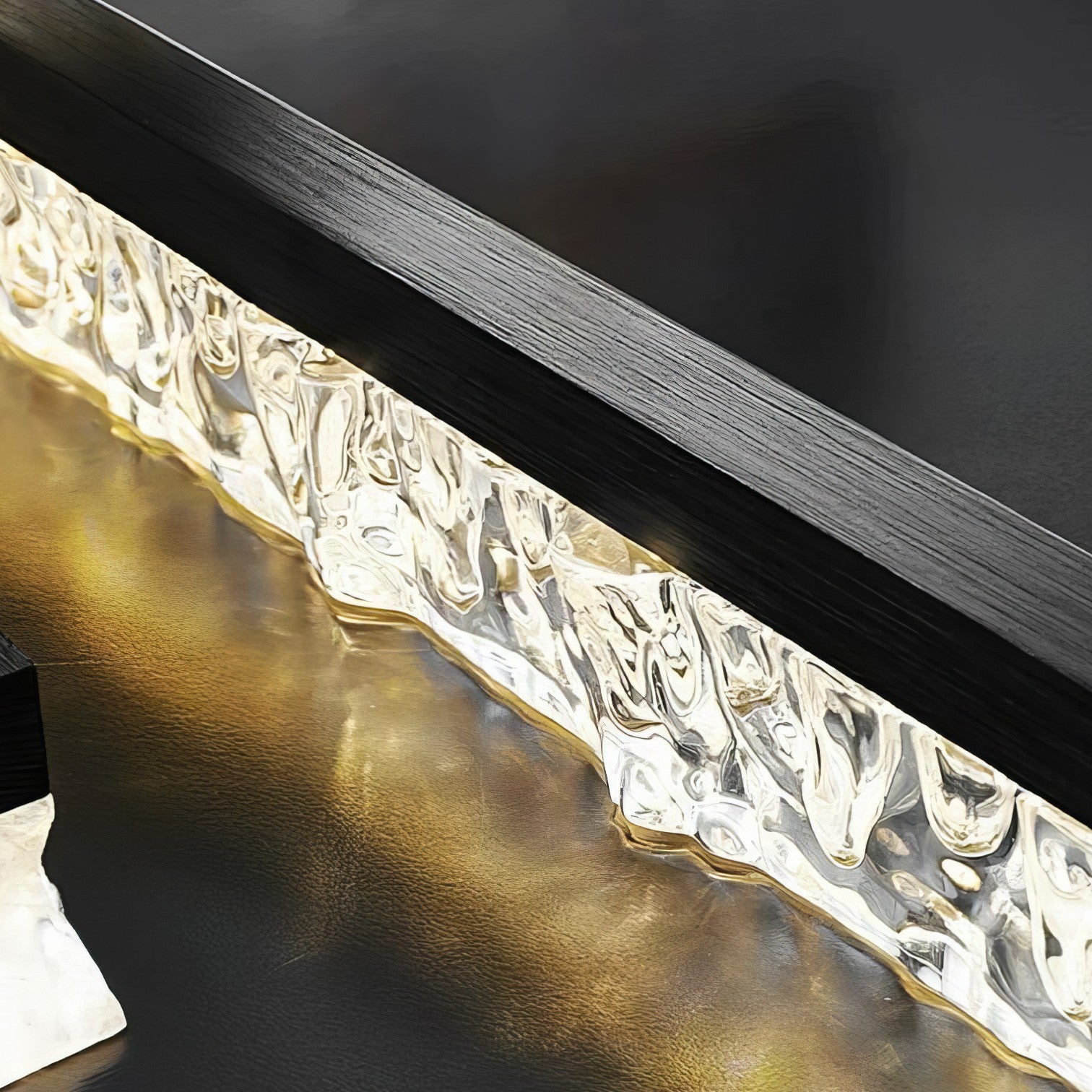 Lustra LED ROUND SAARI Black Echivalent 300W Telecomanda