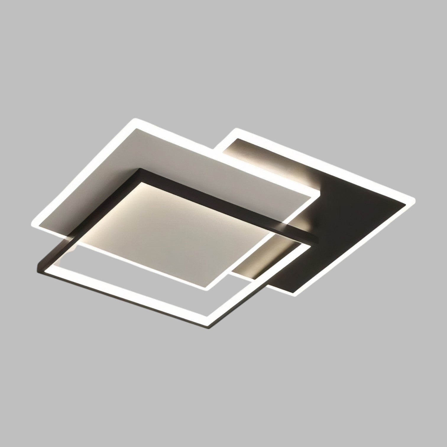 Lustra LED 3 Square RION Black Echivalent 600W Telecomanda