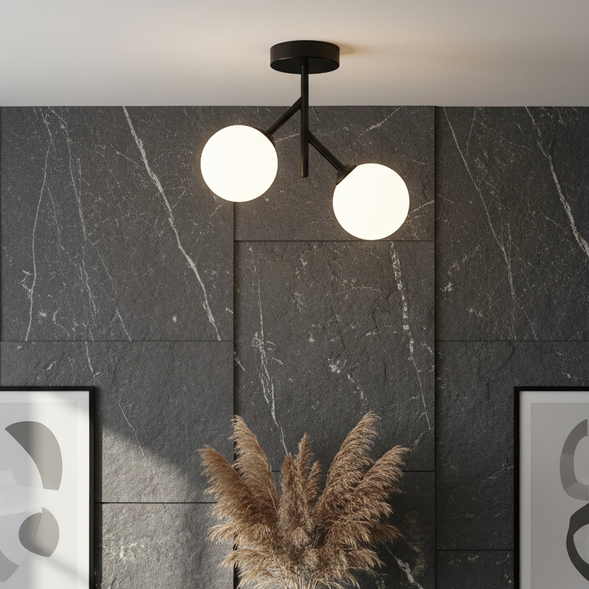 Lustra Abajur TIAN 2xE27 Black