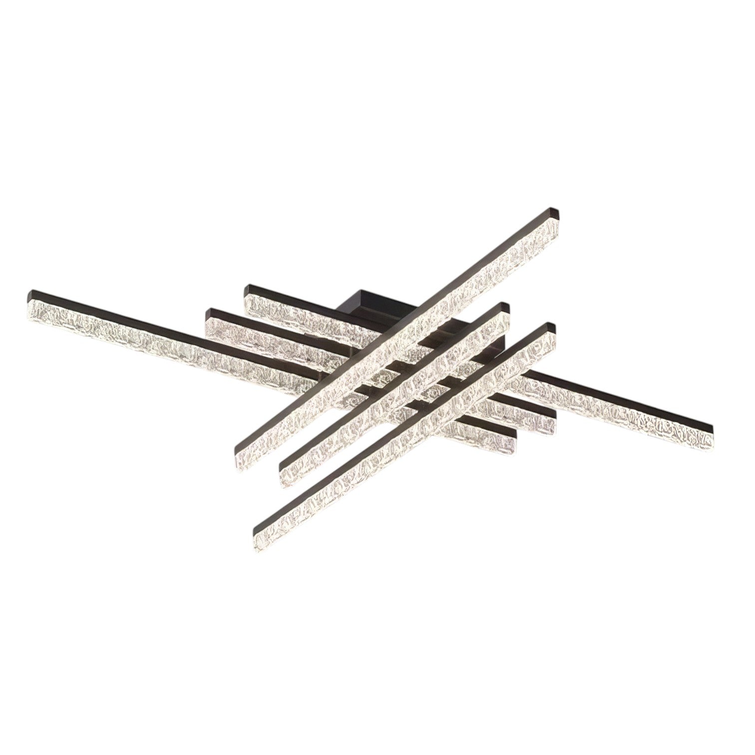 Lustra LED 6 LINES SAARI Black Echivalent 600W Telecomanda