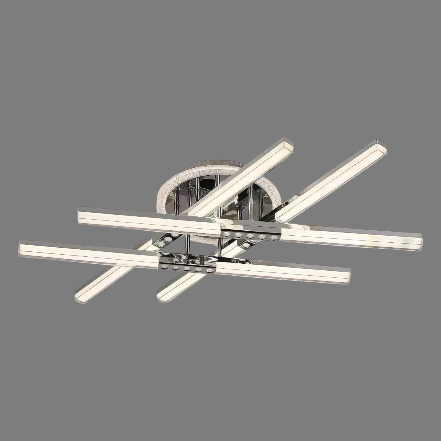 Lustra LED 4 Lines ROEN Silver Echivalent 400W Telecomanda