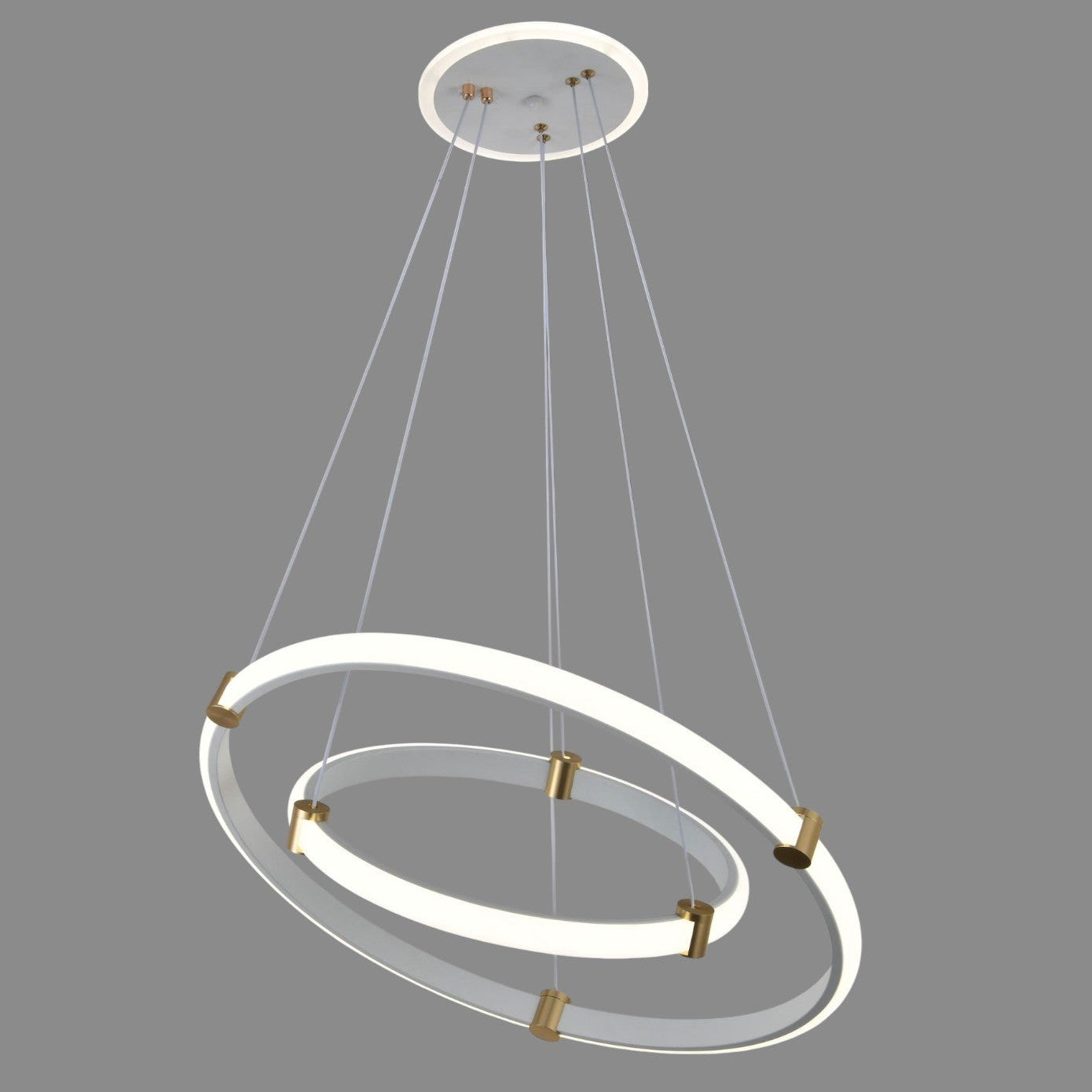 Lustra LED Suspendata ZENO White Echivalent 250W Telecomanda